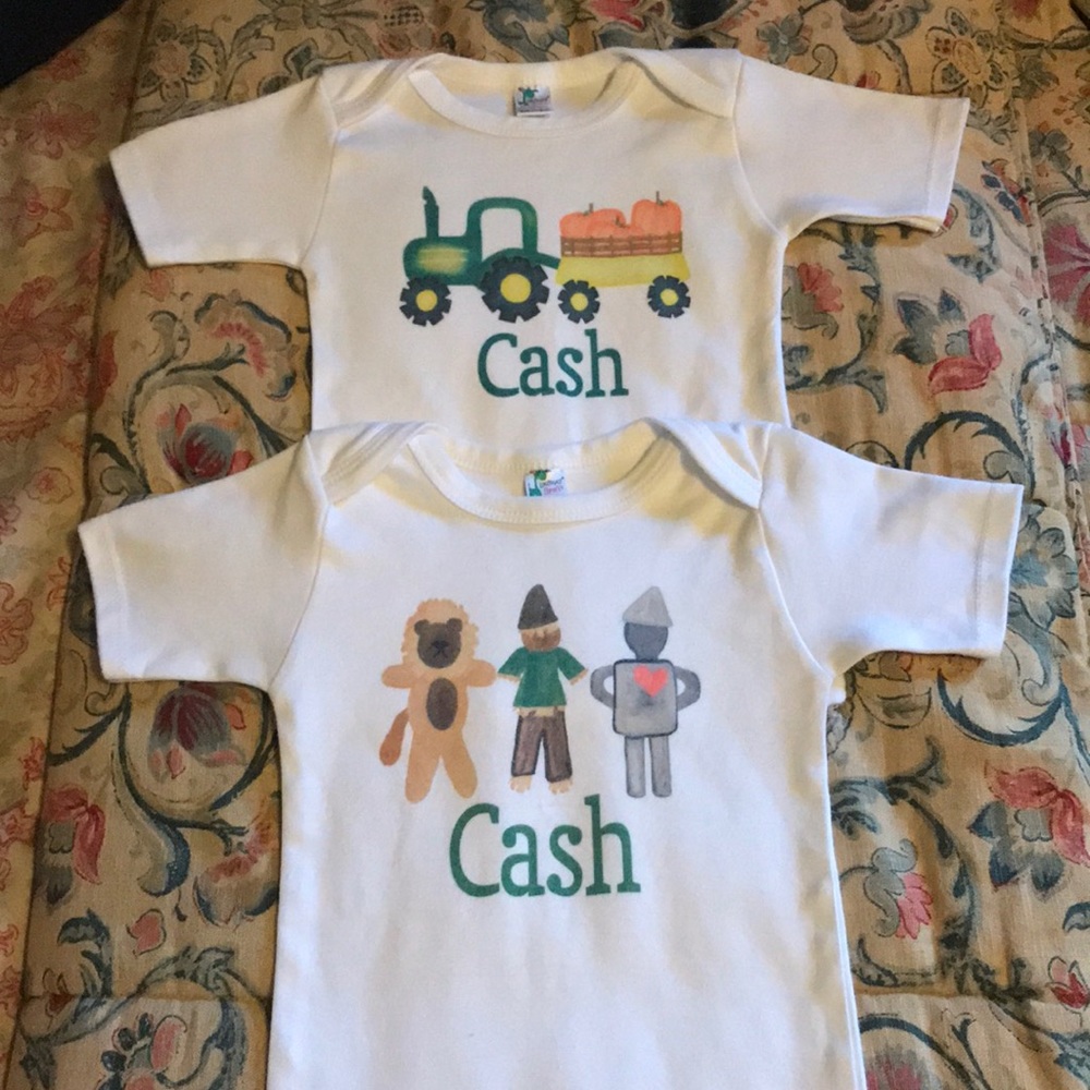 2 Sublimation tshirts with the name “CASH”